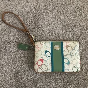 Coach multi-color wristlet